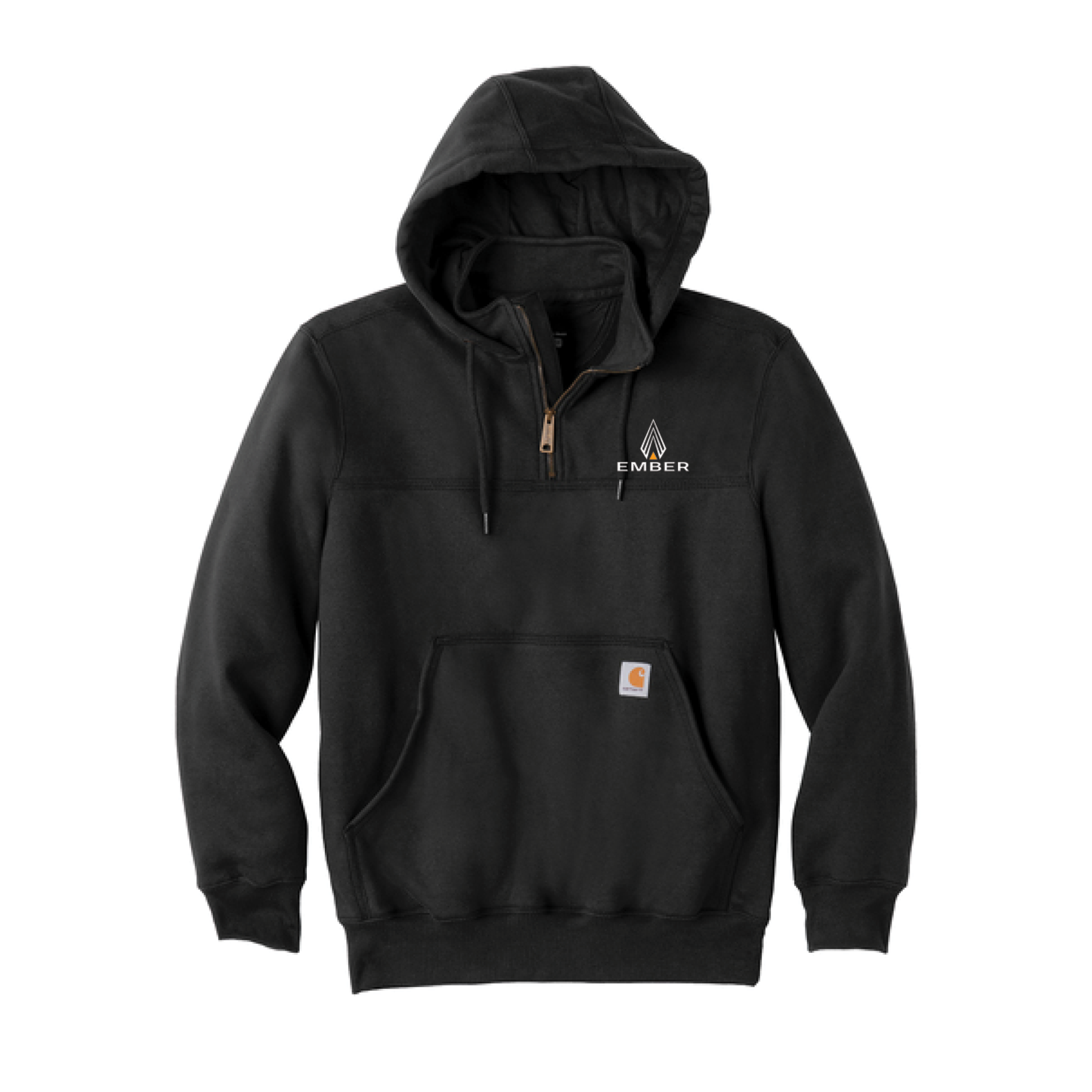 Carhartt® Rain Defender® Paxton Heavyweight Hooded Zip Mock Sweatshirt - Black
