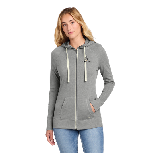 New Era® Women's Sueded Cotton Blend Full-Zip Hoodie - LNEA122