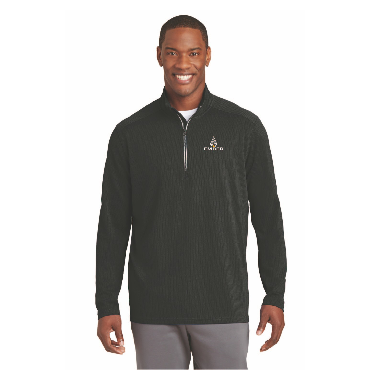 Sport-Tek® Sport-Wick® Textured 1/4-Zip Pullover