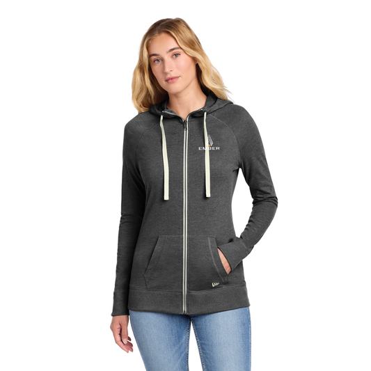 New Era® Women's Sueded Cotton Blend Full-Zip Hoodie - LNEA122